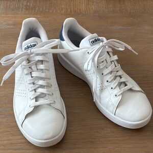 Adidas Advantage Classic White and Blue Sneakers (Men’s)